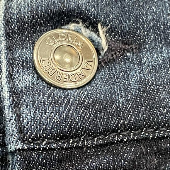 Gloria Vanderbilt Dark Wash Amanda Jeans Rhinestones Size 12 Short - Picture 7 of 9